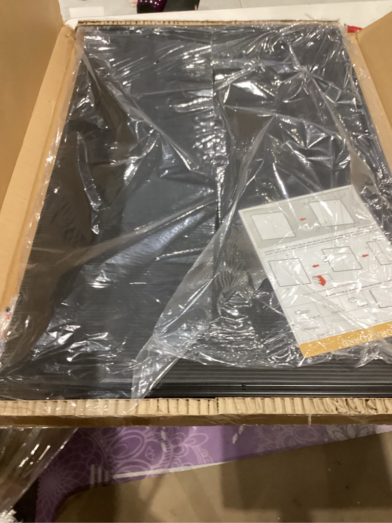 Condition photo showing Good Condition for board2by cork board bulletin board 36 x 48, foldable notice pin board for wall, black aluminum framed 4x3 corkboard, large wall mounted office board with 36 push pins for school & home black 48" x 36"