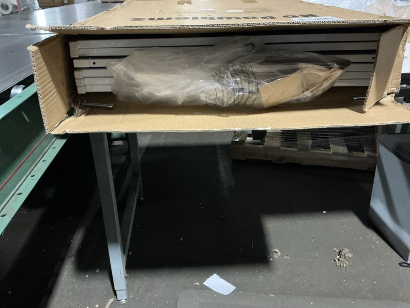 Condition photo showing As Is for No Pawblems Free Standing Dog Gate with Cat Door, 30'' Tall Foldable Dog Fence for Indoor & Outdoor, Up to 156 Inch Extra Wide Puppy Gate for Stairs, Hallways, Doorways, Deck, Yard (White, 6 Panels) White Up to 156" W, 6 Panels