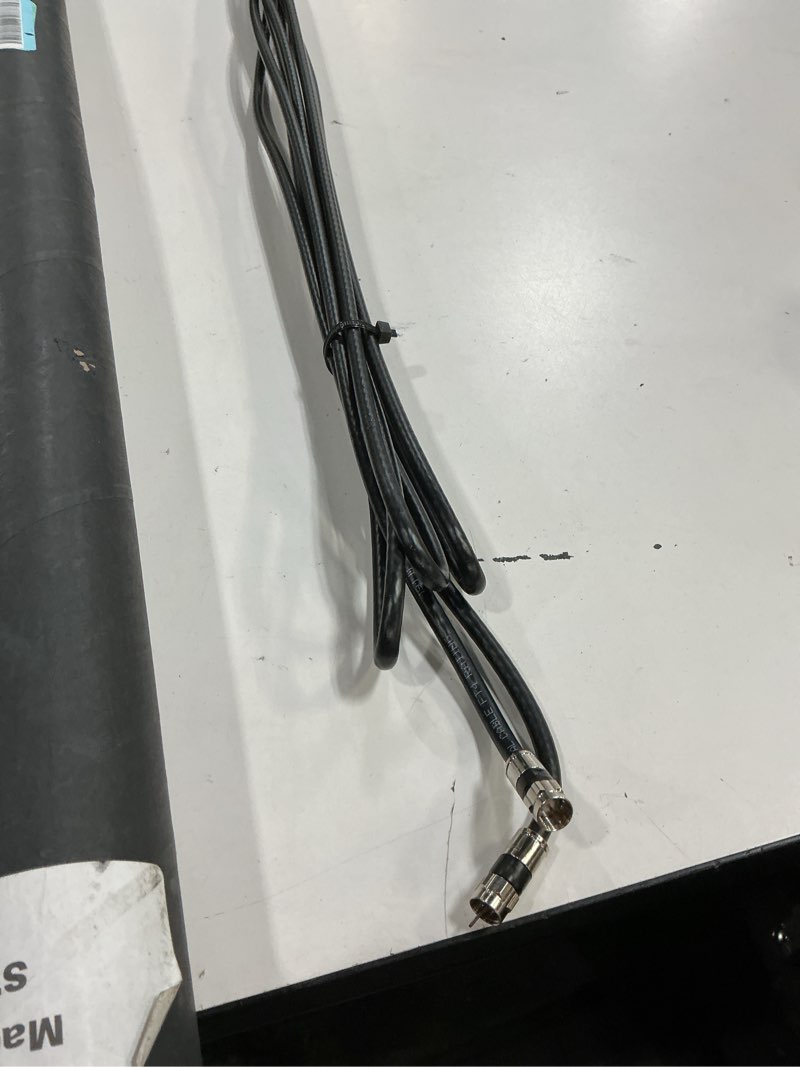 Condition photo showing item condition for PHAT SATELLITE 100ft Black Indoor Outdoor 3 Shield Layers RG-6 Coaxial Cable Nickel/Brass Connector 75 Ohm (Satellite TV, Broadband Internet, Ham Radio, OTA HD Antenna Coax) Assembled in USA