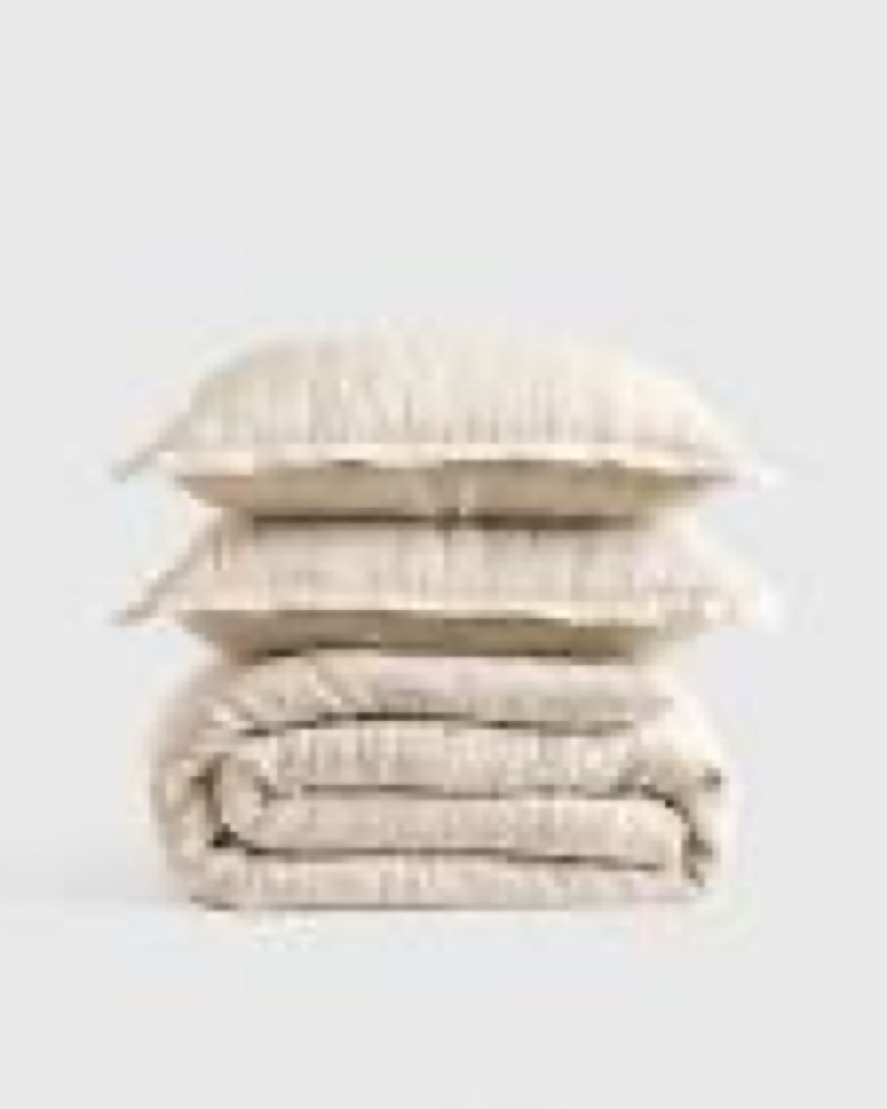 quince european linen dream quilt, king/cal king, sand