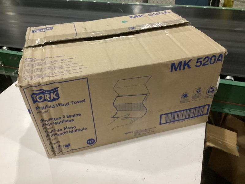 Condition photo showing New/Like New for tork multifold hand towel white h2, universal, 100% recycled fibers, 16 x 250 towels, mb540a 16 x 250 hand towels