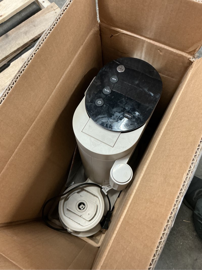 Condition photo showing As Is for Ninja Pods & Grounds Single-Serve Coffee Maker, K-Cup Pod Compatible, Brews Grounds, Compact Design, 56-oz. Reservoir, 6-oz. Cup to 24-oz. Travel Mug Brew Sizes, Iced Coffee Maker, Stone, PB041ST