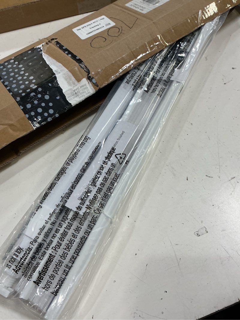 Condition photo showing Good Condition for unishades no drill blinds for windows 1" vinyl l-shaped slats cordless mini blinds for home, for window size 26.5" w × 48" h white white 26.5" w × 48" h