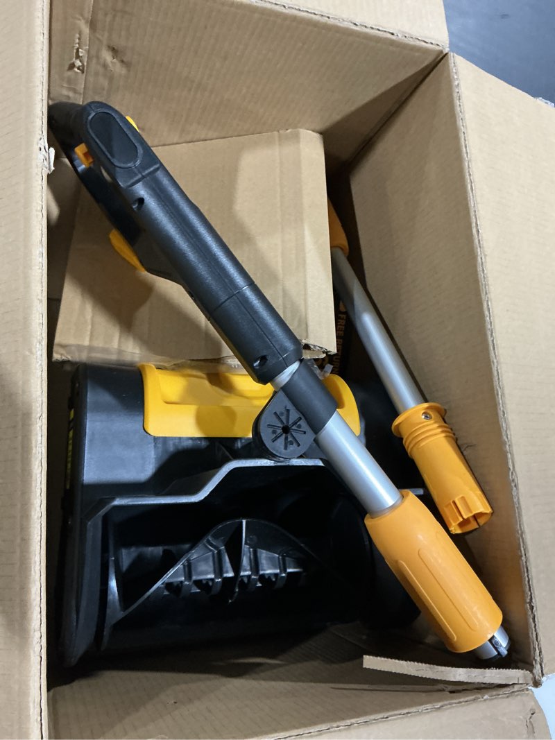 Condition photo showing As Is for Cordless Snow Shovel Compatible with DeWalt 20V MAX Battery (Tool Only), 11" Lightweight Electric Snow Blower with 20FT Max Throw & Adjustable Handle, Snow Thrower for Driveway, Deck, Patio & Steps