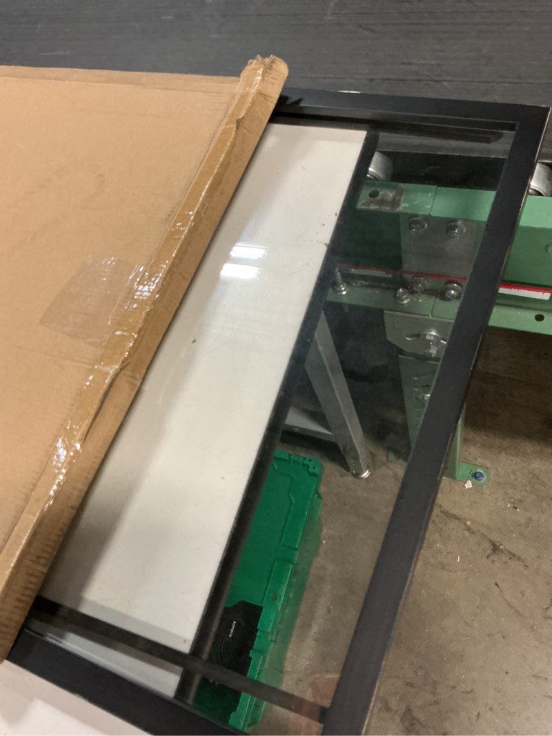 Condition photo showing Good Condition for americanflat 17x24 picture frame with polished plexiglass - streamline collection - thin border picture frame for wall display - hanging hardware included - black 17x24 black
