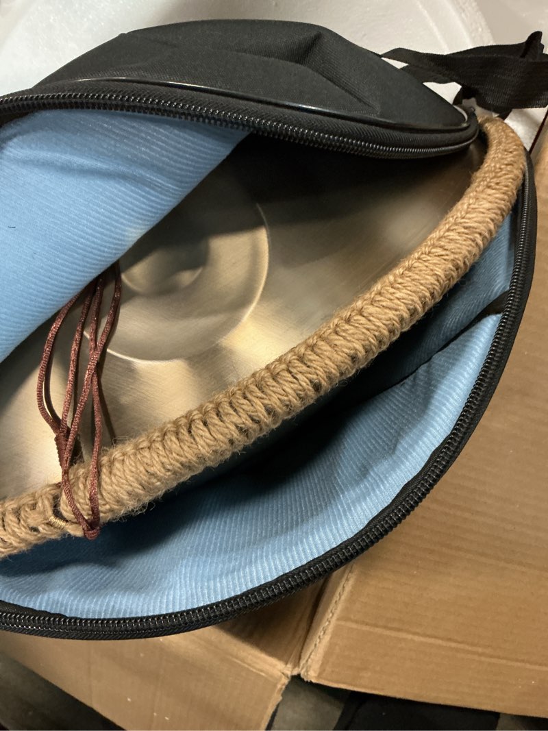 Condition photo showing As Is for VEVOR Golden-9 22 in & 9 Notes, D Minor, Hand Pan Mallets, 440Hz Handpan Stand & Carry Bag, Steel Healing Sound Drum, Percussion Instruments for Adults Beginners Tone