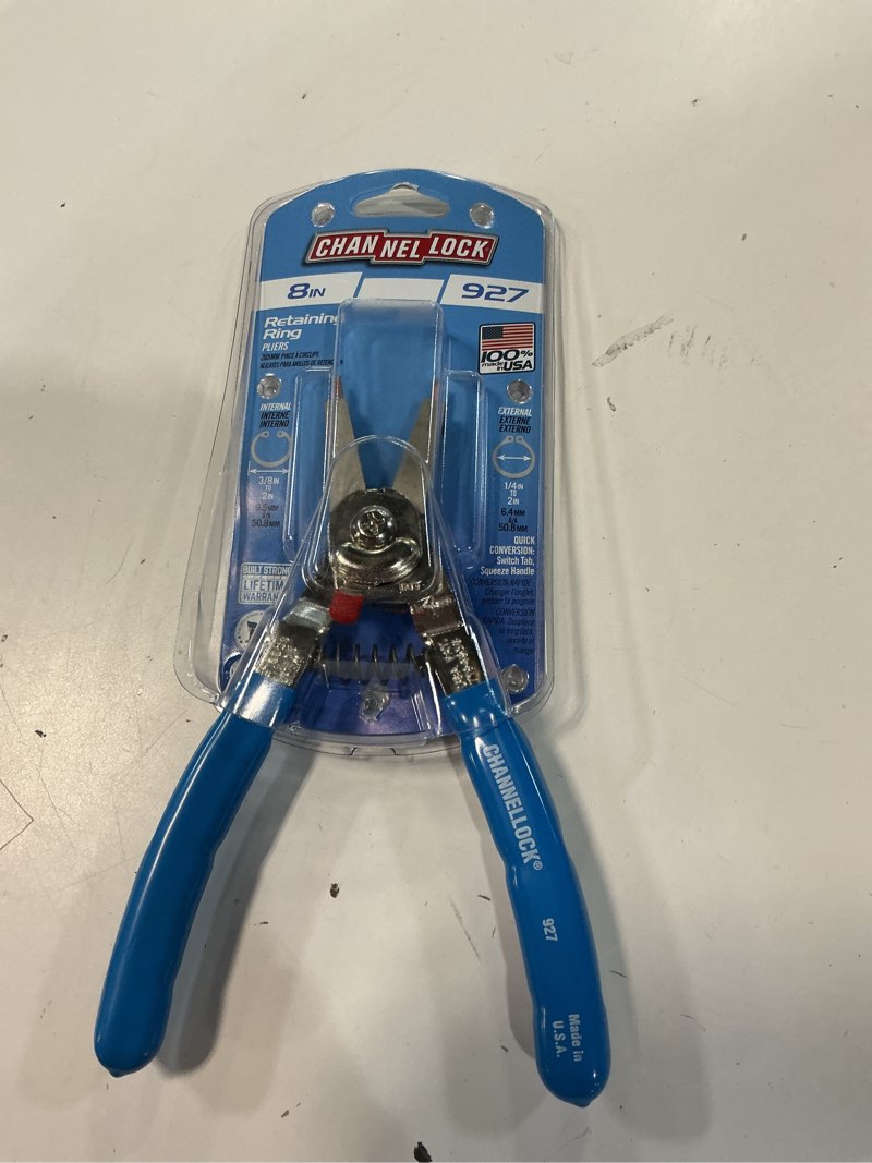 Condition photo showing Good Condition for channellock 927 8 in. retaining ring plier