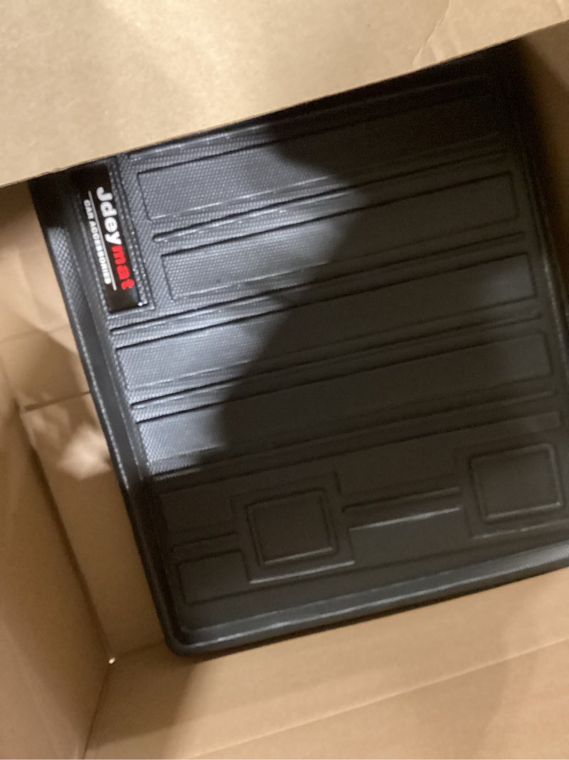 Condition photo showing Good Condition for custom all weather trunk cargo mats liner for 2018-2026 jeep wrangler jl 4 door accessories (not fit jk & 4xe) (for jeep wrangler jl 4 door cargo mats) for 2018-2026 jeep wrangler jl 4 door cargo mats