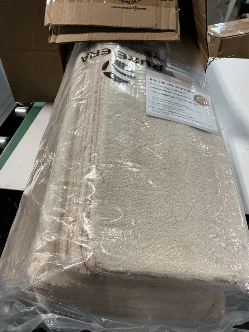 Condition photo showing Good Condition for pure era carpet stair treads ultra plush 9.5" x 30"soft bullnose indoor stair protectors pet-friendly non-slip skid resistant tape free washable reusable(14 pieces,beige) beige 14 pieces with bullnose