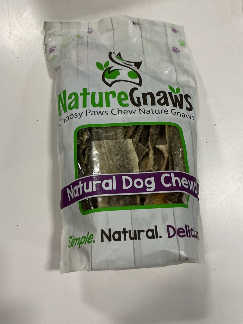 Condition photo showing New/Like New for Nature Gnaws Cod Skin Strips for Dogs 4-6" (12oz) - Delicious Fish Skins for Small, Medium & Large B