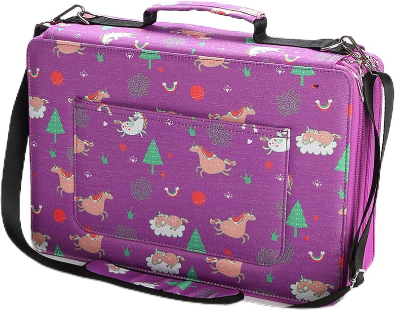 Aoartix Purple Marker Case, 264 Slots for (104 Markers Holder + 160 Gel Pencils Bag) Alcohol Marker 