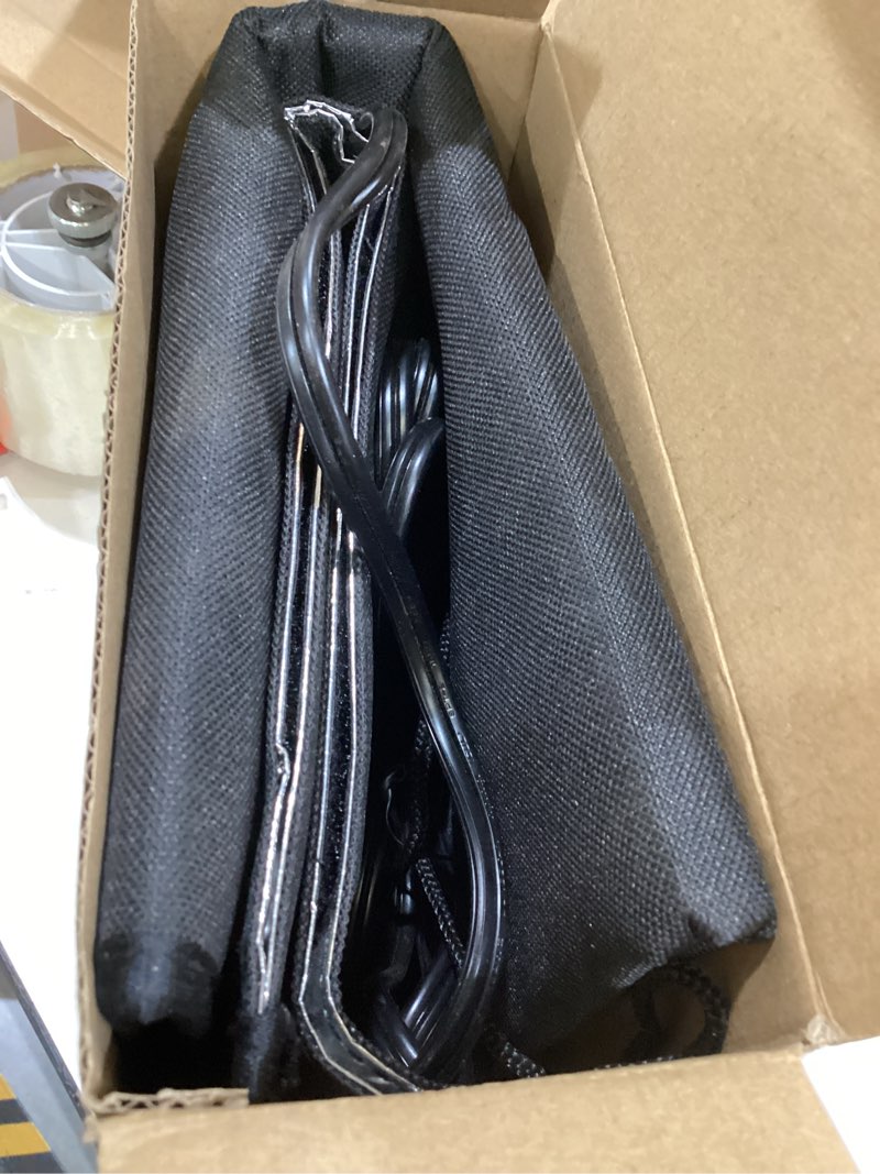 Condition photo showing Good Condition for 1 pcs 28" l x16 w electric heated outdoor faucet cover for winter freeze protection heating hose bib covers for winter, water pipe heater for garden faucet insulated spigot protector, black 28"l x16"w black 1
