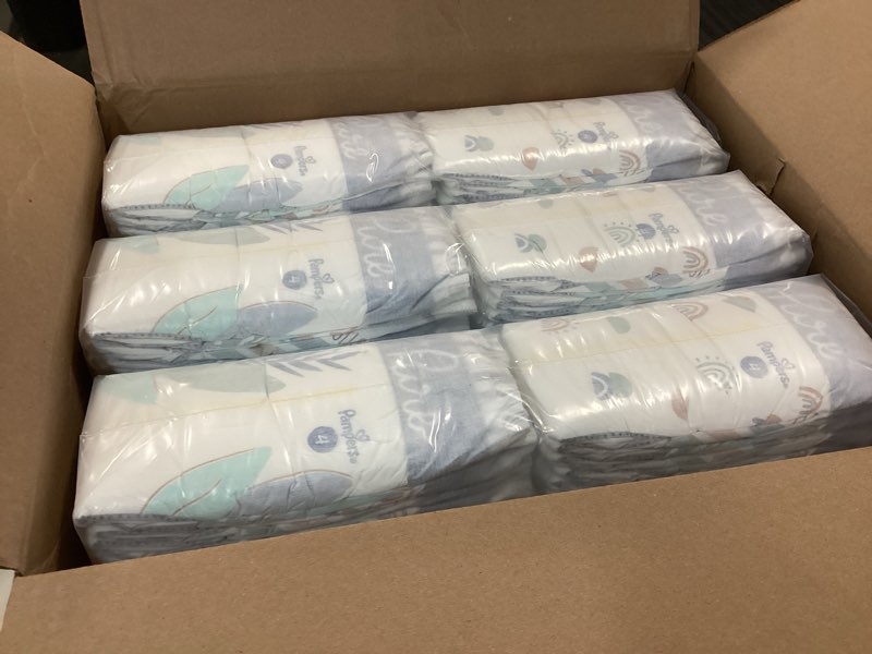 Condition photo showing New/Like New for Pampers Pure Protection Baby Diapers, Size 4, 150 Count, Up to 100% Leakproof, Premium Plant-based Skin Protection, Hypoallergenic Soft Diapers Size 4 150