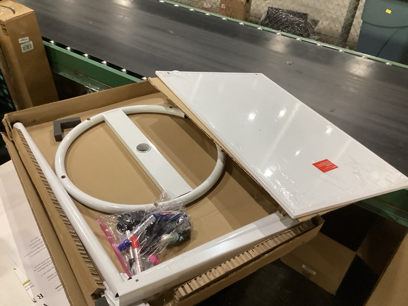 Condition photo showing As Is for whiteboard on wheels 36 x 24 inches - standing magnetic dry erase board, mobile white board easel with flipchart hooks portable rolling easel for classroom office home (silver)