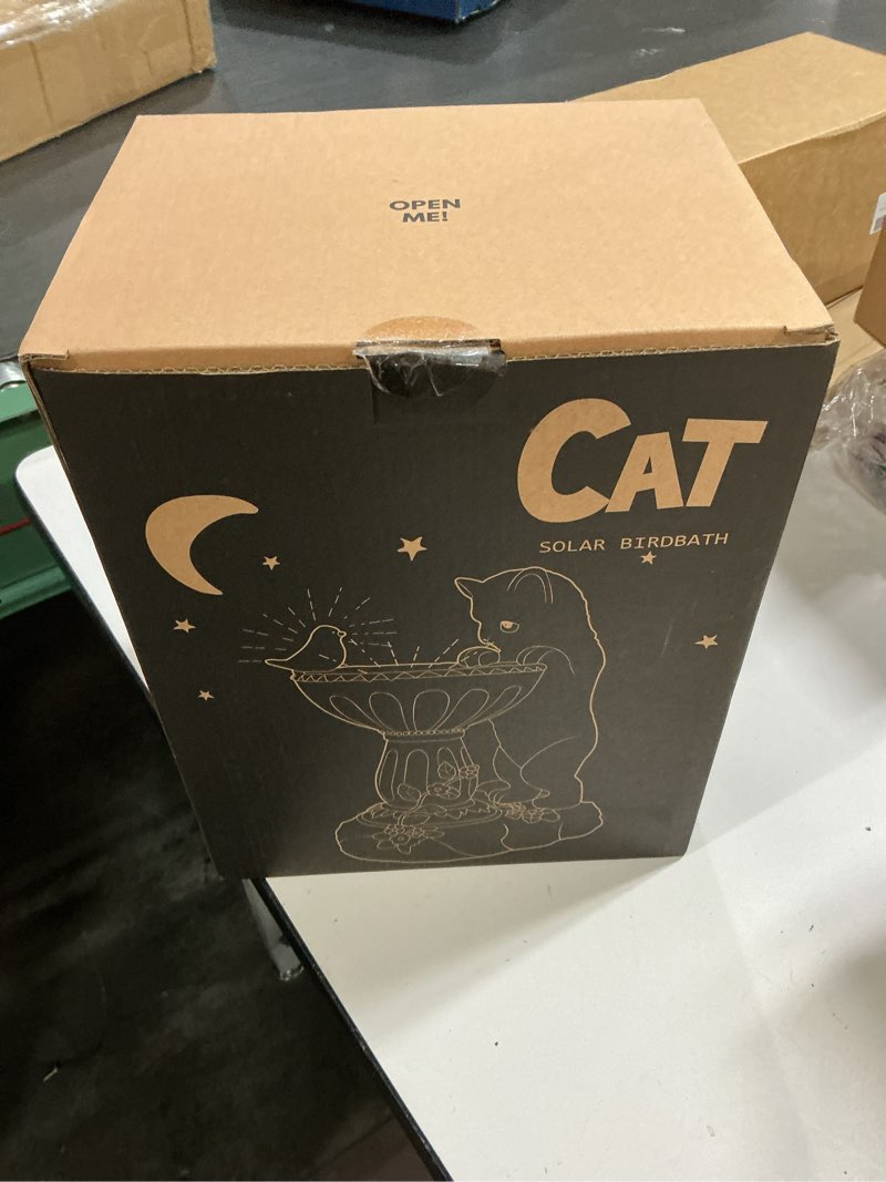 Condition photo showing New/Like New for Philodwell Cat Statues for Bird Bath: Outdoor Sculptures for Garden Lawn Patio Yard Balcony Porch - Unique Gifts for Mother Grandma Women