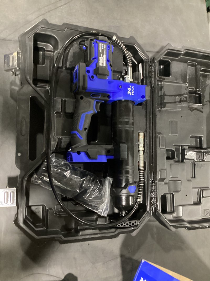 Condition photo showing As Is for kobalt 24-volt grease gun