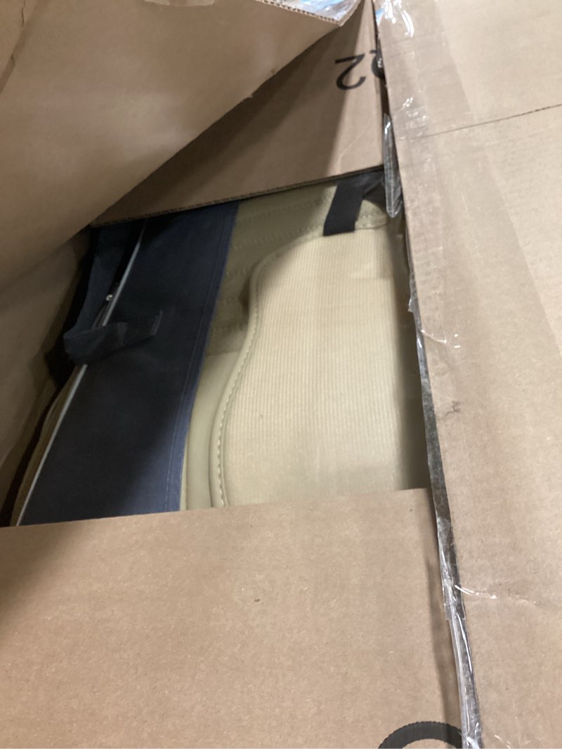 Condition photo showing New/Like New for CAR PASS 3D Foam PU Leather Car Seat Covers Full Set,Waterproof Tan Faux Leather Seat Cover for Cars,Luxury Universal Fit Anti-Slip for SUV Truck Sedan Automotive,Armrest Airbag Compatible,All Beige All Beige Full Set