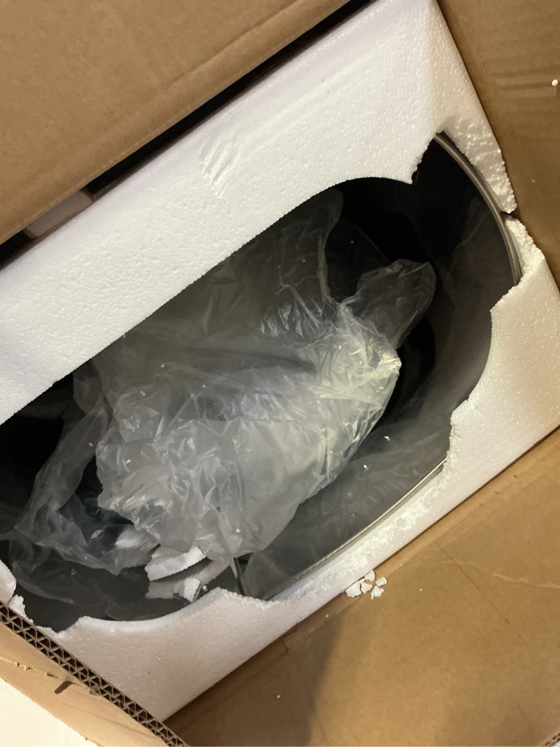 Condition photo showing Good Condition for bestoffice | 13 gallon trash can with lid | automatic touchless garbage can | odor control | modern oval design | easy to clean | stainless steel | fits any kitchen, bathroom, office or home stainless steel stainless steel