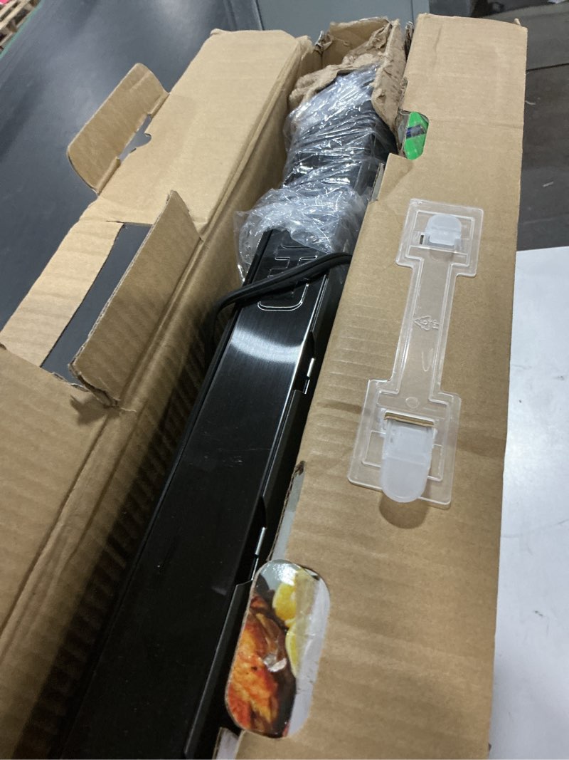 Condition photo showing As Is for Chefman Electric Warming Tray with Adjustable Temperature Control, Perfect For Buffets, Restaurants, Parties, Events, and Home Dinners, Large 21” x 16” Glass-Top Surface Keeps Food Hot – Black