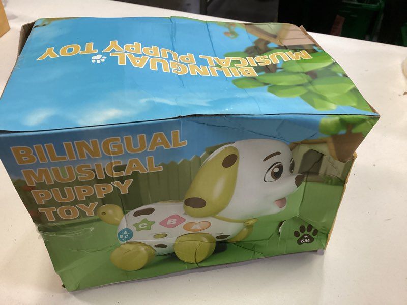 Condition photo showing New/Like New for Baby Toys 6-12 Month, 1st First Birthday Gift for 1 Year Old Boys Girls, Musical Crawling & Walking Puppy Toy 6 7 8 9 10 12-18 Month Old Bilingual Learning Developmental Toy Yellow/White/Brown