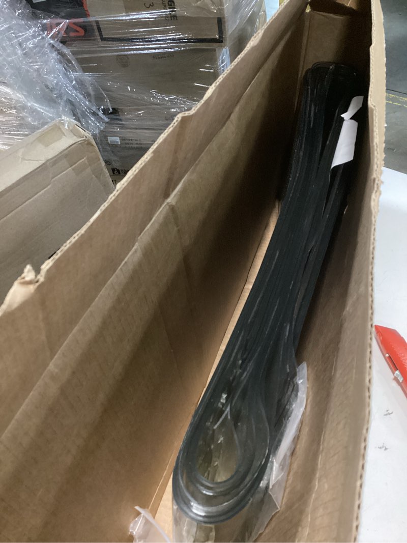 Condition photo showing Good Condition for Juexica 48 x 84 Inch Plastic Strip Door Curtain Kit 0.08'' Walk in Cooler Curtains Thickness PVC Freezer Door Curtain Smooth Waterproof Hurricane Shutters Gate for Warehouse Garage Industry(Clear) Clear 48"W x 84"L (Pack of 1)