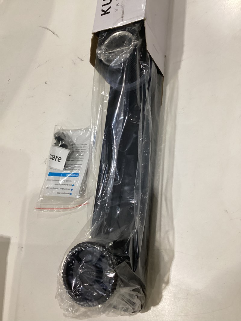 Condition photo showing Good Condition for linear shower drain with tile insert panels, 24 inch black 304 stainless steel rectangle shower floor drain, with hair catcher, adjustable feet, fits bathroom, balcony 24inch matte black