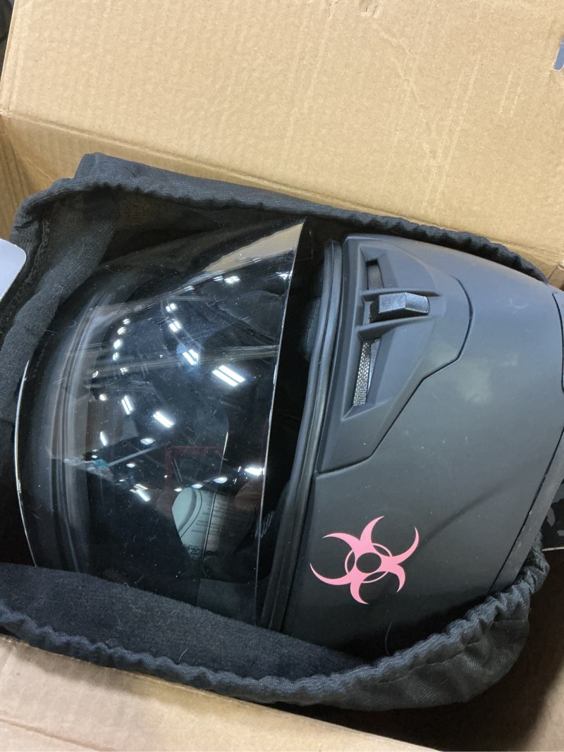 Condition photo showing Good Condition for triangle full face motorcycle helmet dual visor helmets for adult men and women with smoked sunshield dot approved small pink