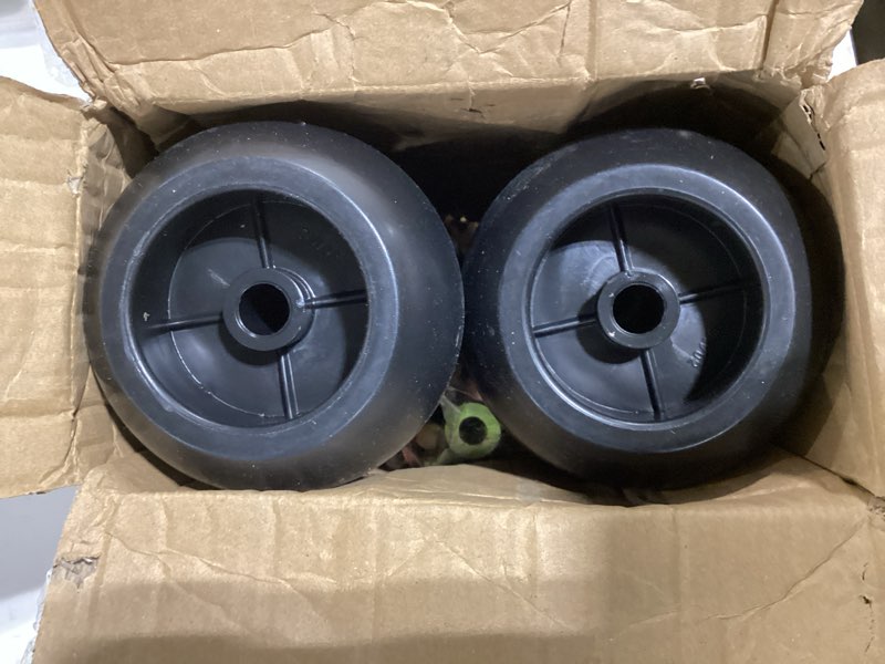Condition photo showing Good Condition for cheemuii 6 pack lawn mower deck wheel kit heavy-duty mower anti scalp deck wheels replace for bad boy 022-5234-98 replace for exmark 103-4051 103-7263 etc 5 inch-6 pack