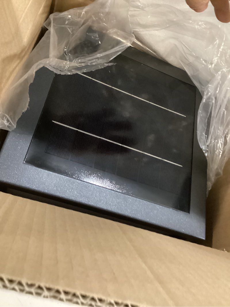 Condition photo showing Good Condition for skyglow solar column light, stainless steel led ip55 waterproof 10x10 outdoor pillar lighting, exterior column lamp lanterns, luxury modern post cap lights for gate, wall, deck, fence, mail box