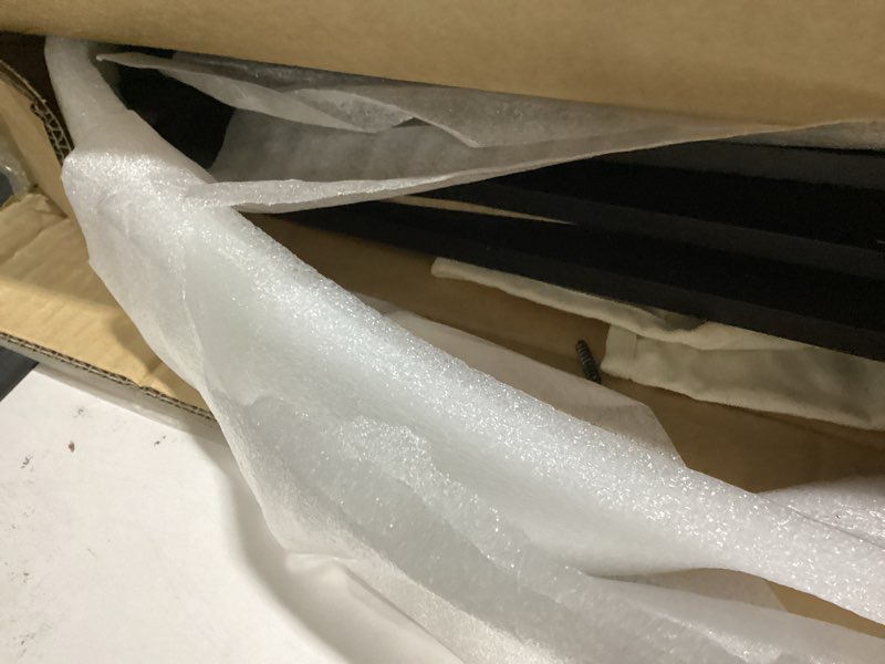 Condition photo showing As Is for Laundry Hamper with Lid, Bamboo Clothes Laundry Basket with Handles, Removable 2-Section Liner bag, Hampers for Bedroom Aesthetic, Large Storage for Bath Towel, Sheets or Toys, Home (Black)