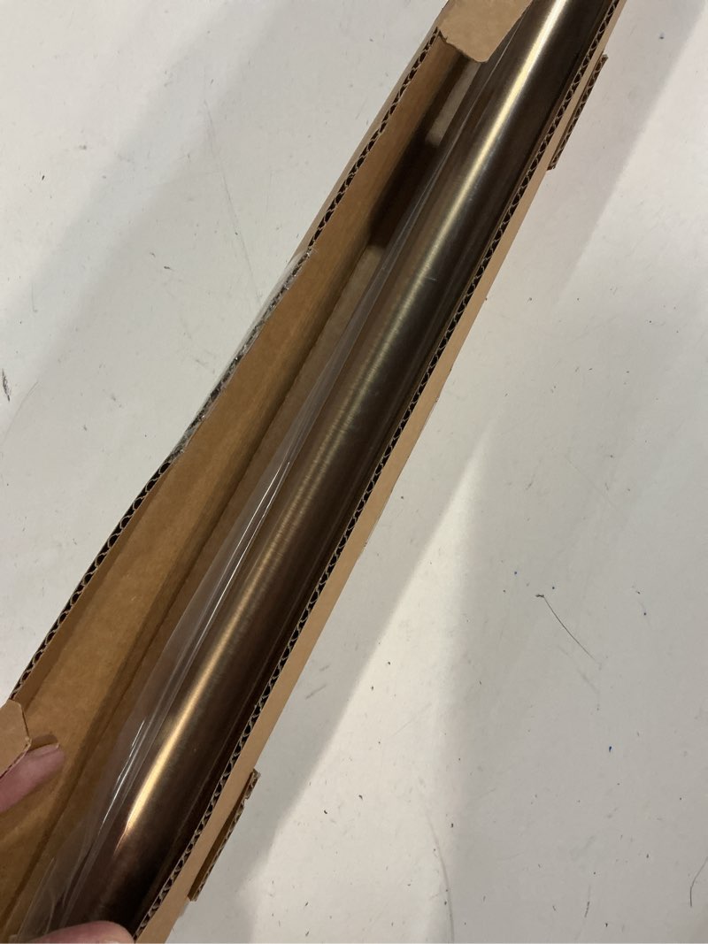 Condition photo showing New/Like New for Ivilon Drapery Window Curtain Rod - End Cap Style Design 1 Inch Pole. 28 to 48 Inch Color Warm Gold 28 to 48 in.