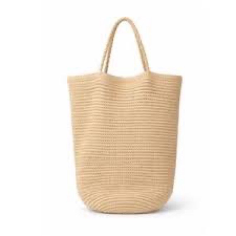 xuanguo cotton rope laundry basket — woven storage hamper for living room & bedroom — tall bohemian rope baskets for blankets, toys, pillows, towels, & nursery — large jute basket