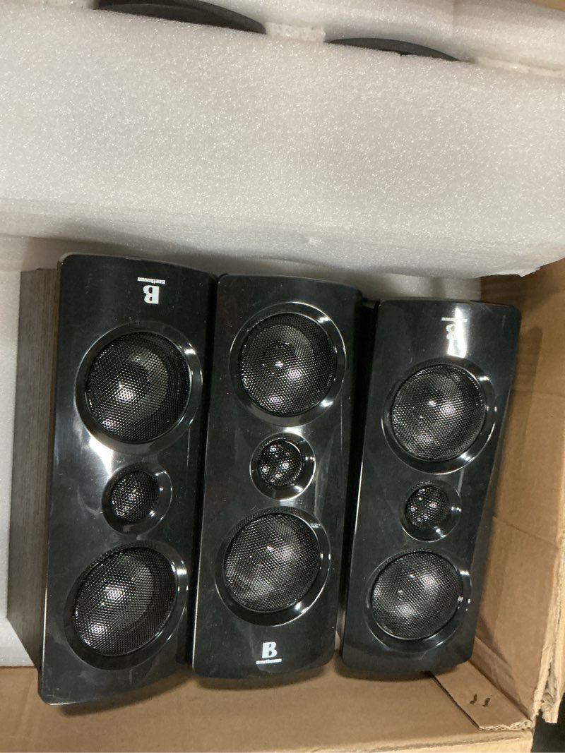 Condition photo showing Good Condition for 5.1 Surround Sound Speaker System with 6.5" Subwoofer Stereo, Home Theater System with Five 1" Tweeters and Ten 2.5" Mids, Supports RCA/BT/Optical Inputs for TV PCs, Black Textured Wood Case