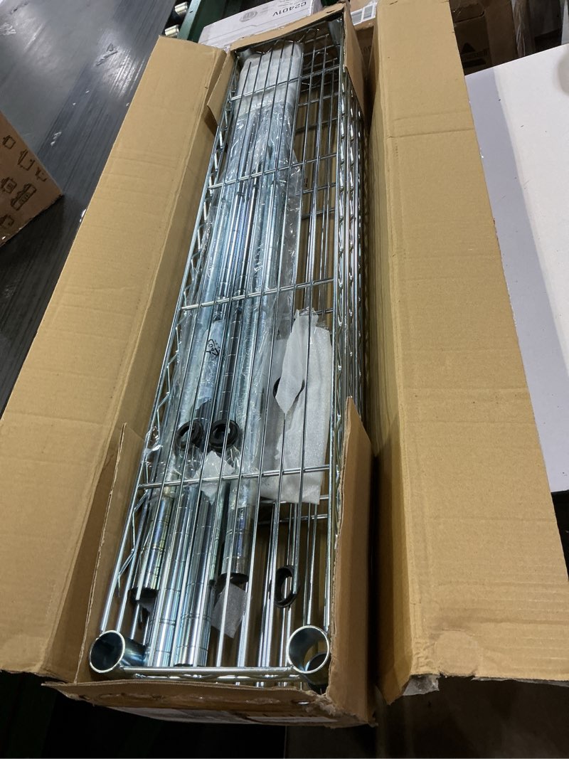 Condition photo showing Good Condition for Whitmor 5 Tier Storage Shelves, Heavy Duty with Wheels, Adjustable Steel Organizer, Total for Home, Garage, Workshop SIMILAR 