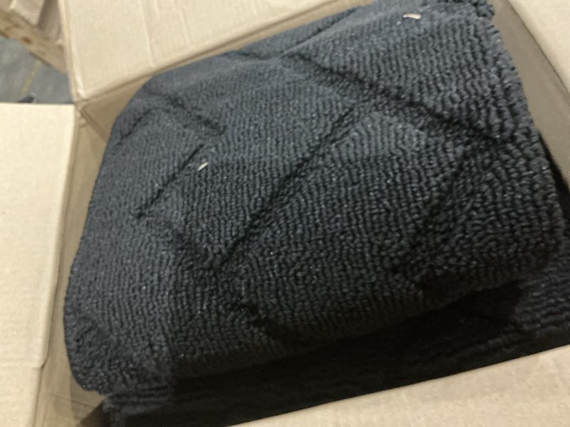 Condition photo showing Good Condition for hicorfe kitchen runner rugs and mats sets,2 pieces absorbent non-slip kitchen rug,comfort kitchen mat for floor,washable for kitchen,hallway,office,sink,laundry(24"x71"+24"x35",black) black 24"x71"+24"x35"