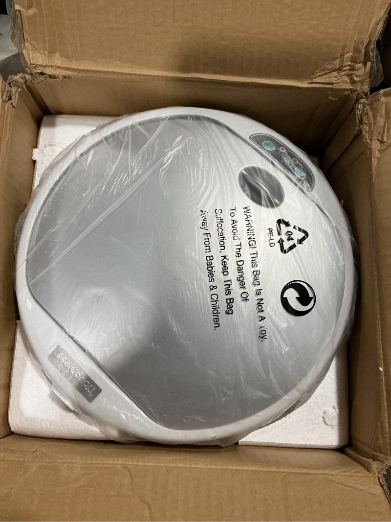 Condition photo showing Good Condition for iTouchless 50 Liter / 13 Gallon Sensor Kitchen Trash Can with Odor Filter – Slim Round White Stainless Steel Automatic Garbage Recycling Bin for Home, Office, Business, Garage Pearl White