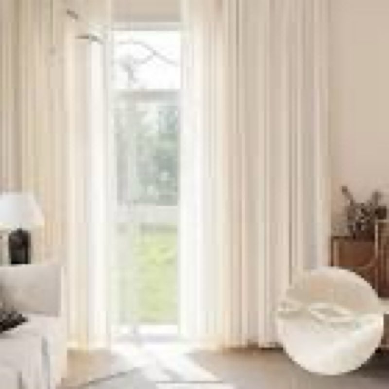 Likiyol Linen Curtains for Living Room 84 Inch Length Farmhouse Ruffle Curtains for Bedroom Light Fi