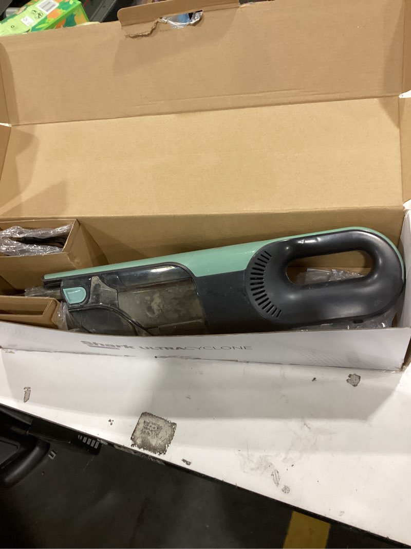 Condition photo showing Good Condition for Shark UltraCyclone Pro Cordless Handheld Vacuum, Powerful Suction, Handheld Vacuum for Car & Home, Crevice Tool, Scrubbing Brush, Lightweight, XL Dust Cup, Black/Green, CH901