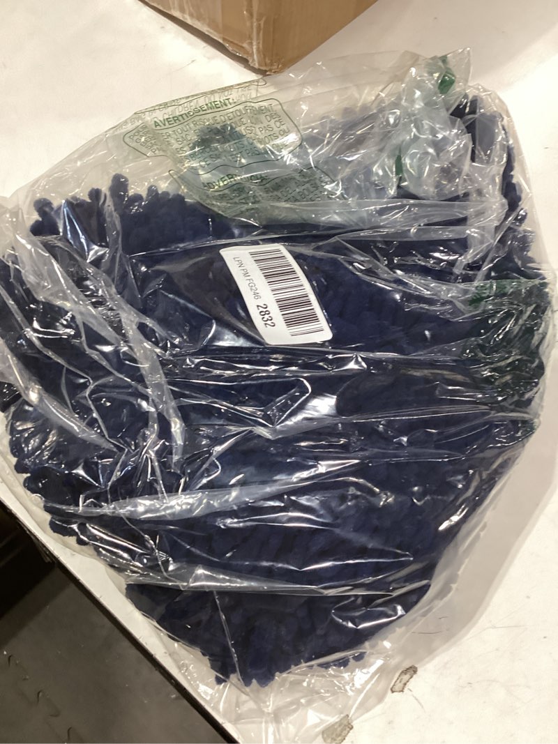 Condition photo showing Good Condition for Bathroom Rug 20x32 Non Slip Washable Navy Bath Mat Super Absorbent Soft Bathroom Floor Mat Chenille Bath Rug for Shower Tub Navy 1'8" x 2'8" (20''x32'' Bathroom Rug)