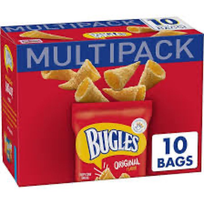 Bugles Original Flavor Crispy Corn Snacks, 0.88 Oz (Pack of 40)