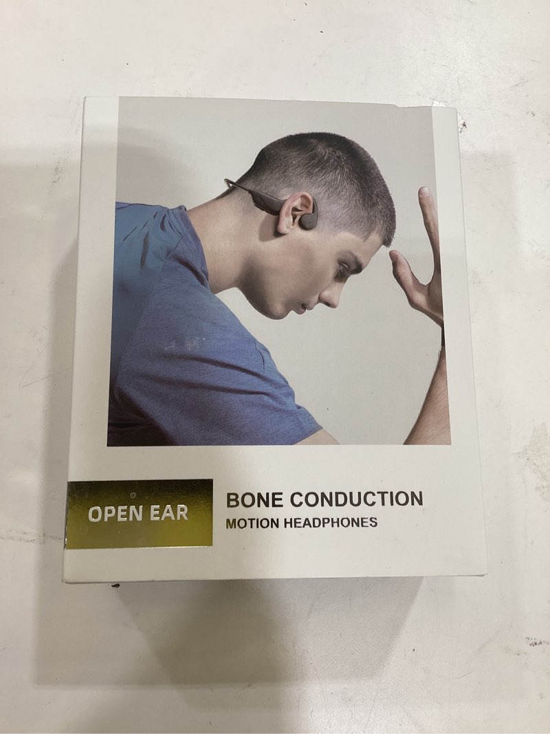 Condition photo showing New/Like New for bone conduction headphones,bluetooth v6.0 bone conduction earbuds with mic,open ear headphones 12hrs playtime,wireless ipx5 waterproof sport headphone for running (obsidian black)