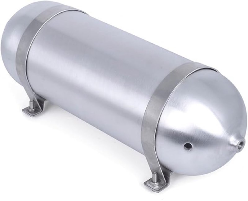 ZHSYMX Air 3 Gallon (12 Liter) 5 Ports Seamless Aluminum Air Tank for Air Ride Suspension Car Train 