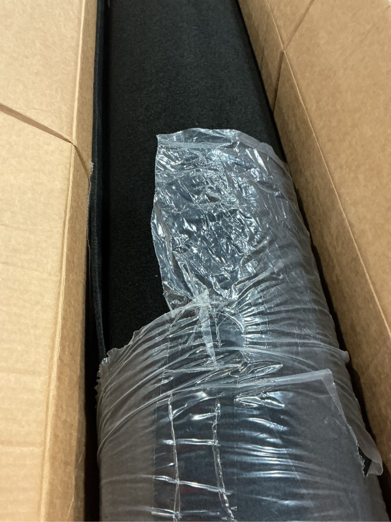 Condition photo showing Good Condition for 450 gsm extra thick waterproof black carpet runner for events decorations, 3x20 ft not slip black runner aisle runway rug for wedding, party, banquet, activity entrance and special events decorations black 3' x 20' (runner)