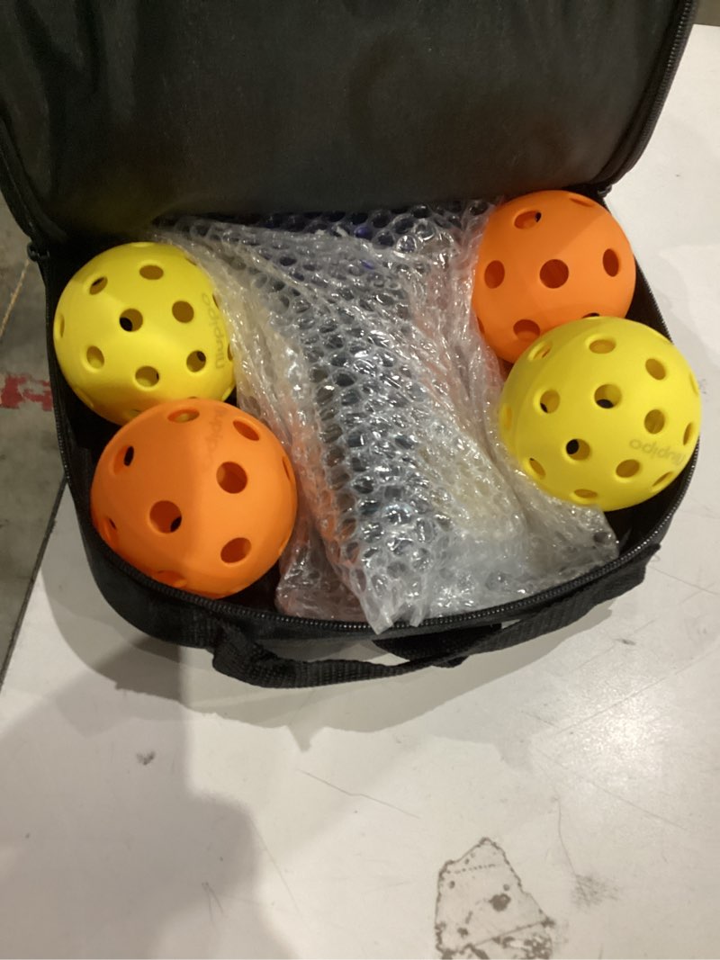 Condition photo showing New/Like New for niupipo pickleball paddles set of 2/4, usapa approved lightweight pickleball rackets, durable fiberglass surface with polypropylene honeycomb core, cushion grip and carry bag purple & black