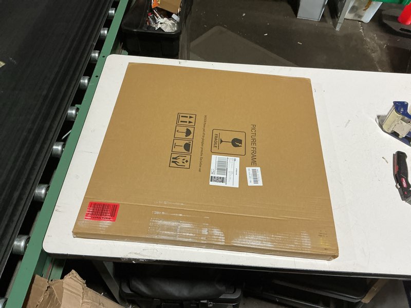 Condition photo showing New/Like New for VNVNK 22x22 Frame White, Perfect for 22x22 Inch Picture without Mat or 18x18 Inch Picture with Mat, Home Wall Decor Picture Frame-1 PCS 22x22 White