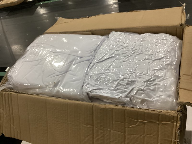 Condition photo showing Good Condition for 100 Pcs White Washable Removable Universal for Wedding Party Dining Banquet Polyester Spandex Stretch Slipcovers Chair Covers White 100