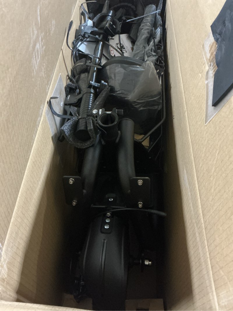Condition photo showing New/Like New for gyroor electric scooter for adults with large pet basket – dog-friendly 550w motor 19 mph, 20 mile long range, foldable commuter e-scooter with comfort seat for pets & groceries 550w 18.6mph c1s-fp9