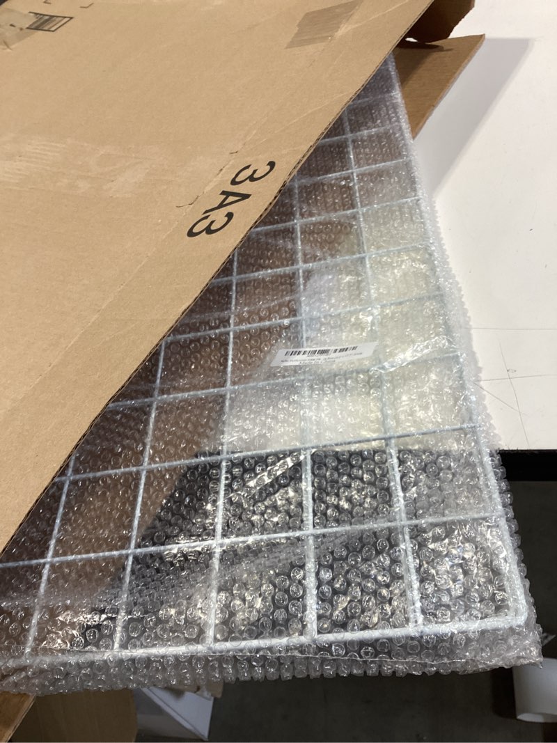 Condition photo showing Good Condition for kaforise wire wall grid panel, multifunction painted photo hanging display and wall storage organizer, pack of 2, size 25.6" x 17.7" white