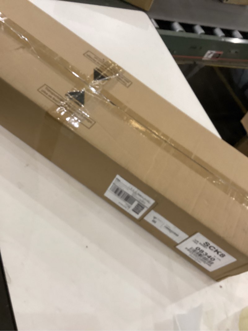 Condition photo showing New/Like New for Wystco Mid Century Modern Globe Sputnik Chandelier, 9-Light Linear Chandeliers for Dining Room and Kitchen Island, Dining Light Fixture Over Table, Brass Gold and Milk White Glass Bubble, 40 Inch Gold Milk White 9-Light 40 Inch