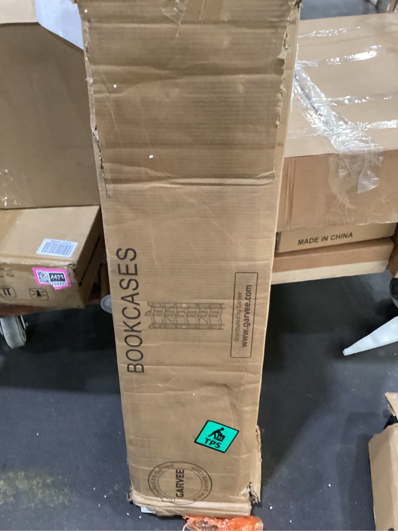 Condition photo showing As Is for Garvee bookcases white and gold PHK_35BL65E